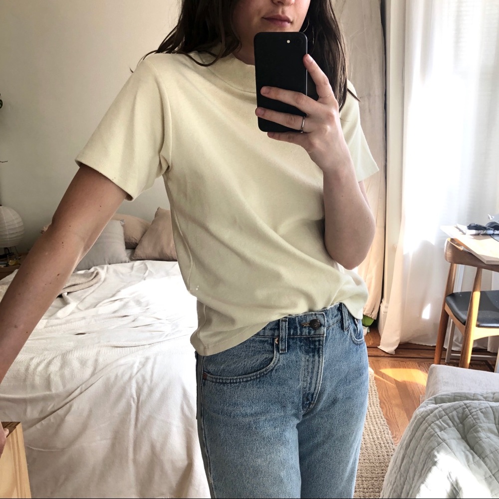 Base Range Raw Silk Knit Top Shirt